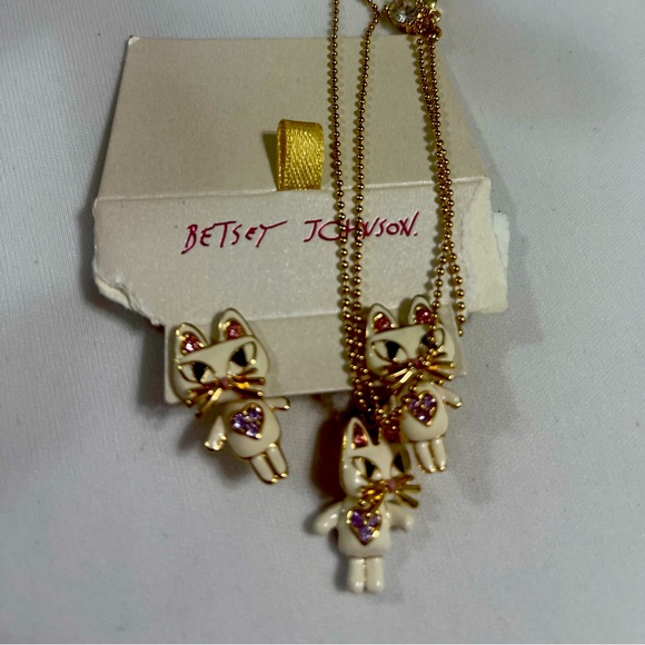 Betsey Johnson Jewelry - Betsey Johnson Cat Set